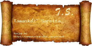 Tamaskó Sarolta névjegykártya