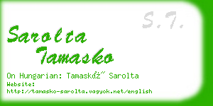 sarolta tamasko business card